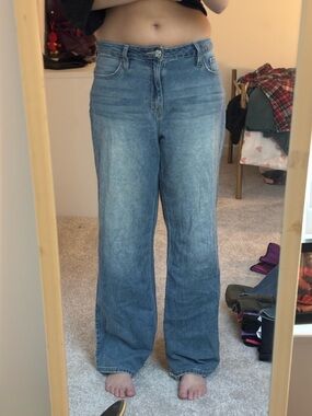 Charlotte Russe Light Blue Wide Leg Jeans
